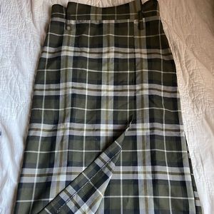 H&M plaid knee length skirt